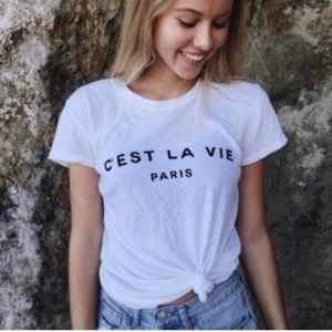 Brandy Melville ♡ C’est La Vie Paris Shirt